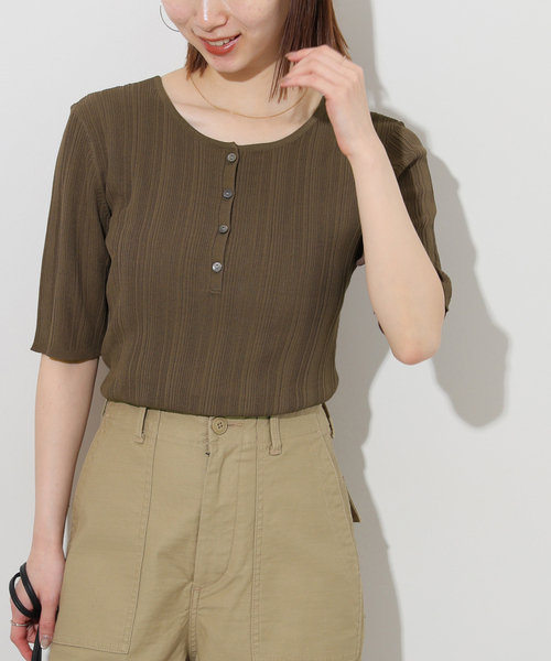 JOURNAL STANDARD relume（ジャーナルスタンダード　レリューム）の「【FUNCTION】ランダムリブ2WAYヘンリー（ニット/セーター・レディース・ブラック/ブラウン/ホワイト・FREE）」の18枚目の写真