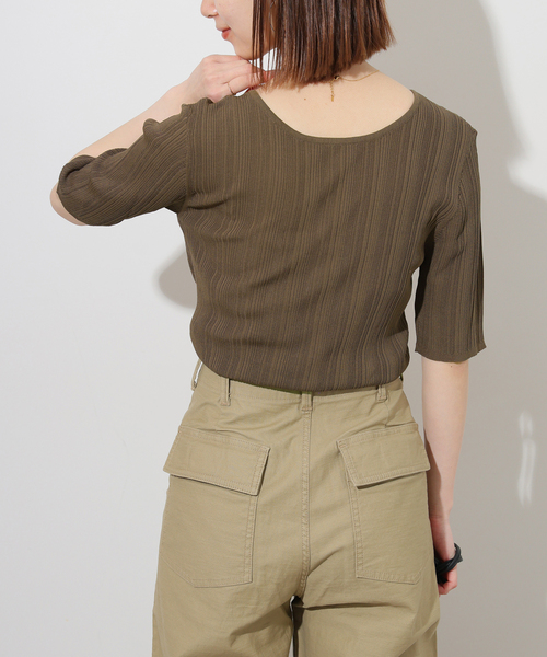 JOURNAL STANDARD relume（ジャーナルスタンダード　レリューム）の「【FUNCTION】ランダムリブ2WAYヘンリー（ニット/セーター・レディース・ブラック/ブラウン/ホワイト・FREE）」の16枚目の写真