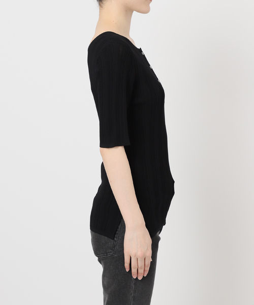 JOURNAL STANDARD relume（ジャーナルスタンダード　レリューム）の「【FUNCTION】ランダムリブ2WAYヘンリー（ニット/セーター・レディース・ブラック/ブラウン/ホワイト・FREE）」の13枚目の写真