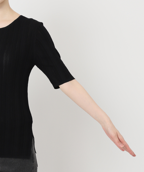 JOURNAL STANDARD relume（ジャーナルスタンダード　レリューム）の「【FUNCTION】ランダムリブ2WAYヘンリー（ニット/セーター・レディース・ブラック/ブラウン/ホワイト・FREE）」の10枚目の写真