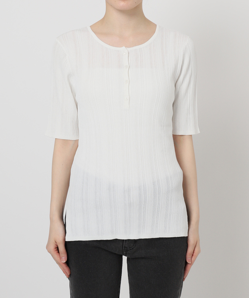 JOURNAL STANDARD relume（ジャーナルスタンダード　レリューム）の「【FUNCTION】ランダムリブ2WAYヘンリー（ニット/セーター・レディース・ブラック/ブラウン/ホワイト・FREE）」の5枚目の写真