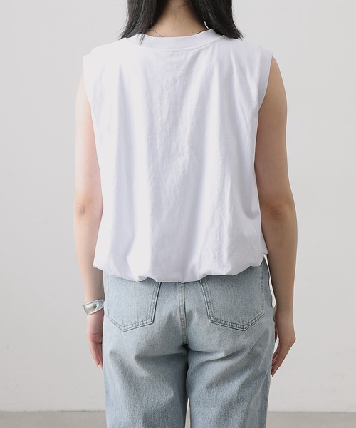 COLONY 2139(コロニートゥーワンスリーナイン)の「カットバルーンノースリトップス(Tシャツ/カットソー・レディース・チャコールグレー/ブラック/ミント/ホワイト・FREE)」の8枚目の写真
