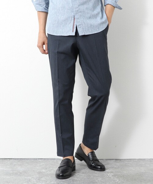 NOLLEY’S（ノーリーズ）の「《ビジカジ対応》綿麻COOLMAX イージーPT 25SS（その他パンツ・メンズ・ネイビー/ベージュ/グレー/サックスブルー・XL/L/M/S）」の3枚目の写真