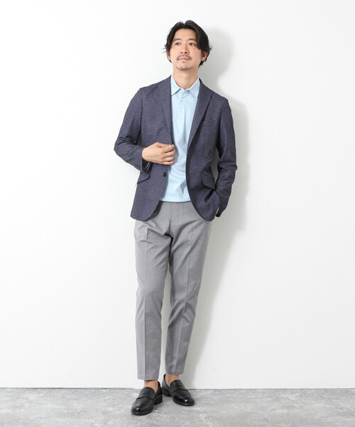 NOLLEY’S（ノーリーズ）の「《ビジカジ対応》綿麻COOLMAX イージーPT 25SS（その他パンツ・メンズ・ネイビー/ベージュ/グレー/サックスブルー・XL/L/M/S）」の7枚目の写真