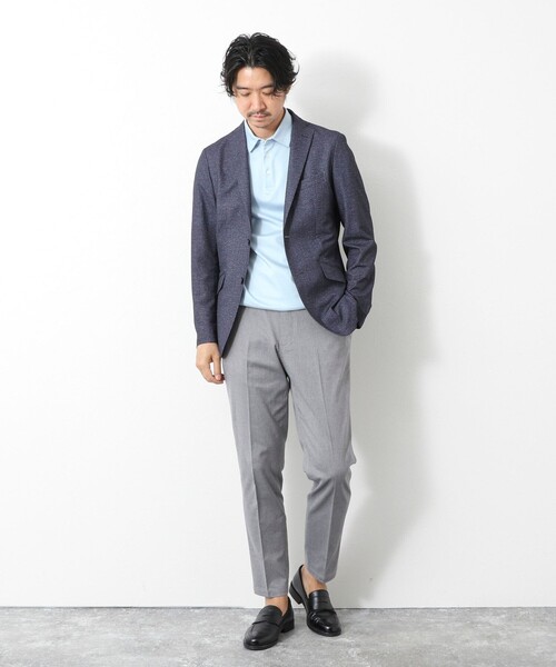 NOLLEY’S（ノーリーズ）の「《ビジカジ対応》綿麻COOLMAX イージーPT 25SS（その他パンツ・メンズ・ネイビー/ベージュ/グレー/サックスブルー・XL/L/M/S）」の8枚目の写真