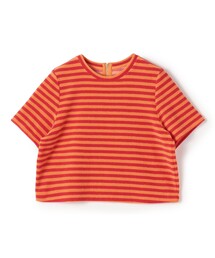 TOMORROWLAND collection | パイルボーダー ハーフスリーブプルオーバー(Tシャツ/カットソー)