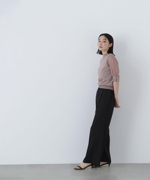 NATURAL BEAUTY BASIC（ナチュラルビューティーベーシック）の「◇リングチェーンシアースリーブニット（ニット/セーター・レディース・ブラック/ワイン/ベージュ・FREE）」の22枚目の写真