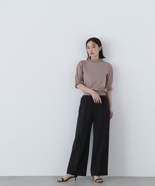 NATURAL BEAUTY BASIC（ナチュラルビューティーベーシック）の「◇リングチェーンシアースリーブニット（ニット/セーター・レディース・ブラック/ワイン/ベージュ・FREE）」の20枚目の写真