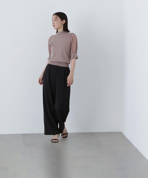 NATURAL BEAUTY BASIC（ナチュラルビューティーベーシック）の「◇リングチェーンシアースリーブニット（ニット/セーター・レディース・ブラック/ワイン/ベージュ・FREE）」の16枚目の写真