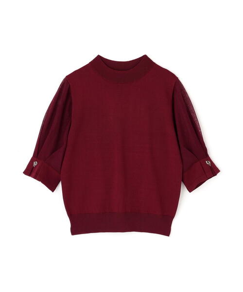 NATURAL BEAUTY BASIC（ナチュラルビューティーベーシック）の「◇リングチェーンシアースリーブニット（ニット/セーター・レディース・ブラック/ワイン/ベージュ・FREE）」の13枚目の写真