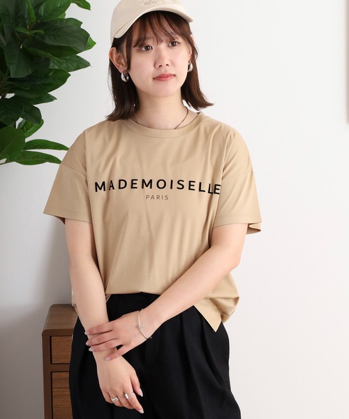 BRODIAEA（ブローディア）の「BRODIAEA 半袖シンプルロゴカットソー（Tシャツ/カットソー・レディース・ネイビー/ベージュ/オフホワイト/ピンク/ブラック・40）」の16枚目の写真