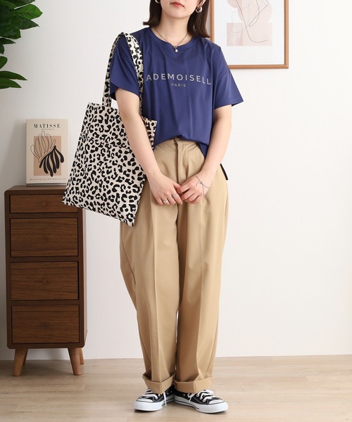 BRODIAEA（ブローディア）の「BRODIAEA 半袖シンプルロゴカットソー（Tシャツ/カットソー・レディース・ネイビー/ベージュ/オフホワイト/ピンク/ブラック・40）」の21枚目の写真