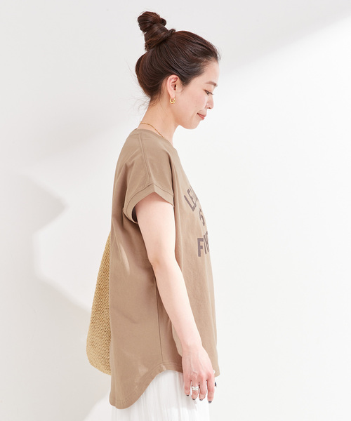 B.C STOCK(ベーセーストック)の「手洗い可 / アソートフレンチスリーブロゴTEE(Tシャツ/カットソー・レディース・チャコールグレー/ホワイト/ブラウン・FREE)」の20枚目の写真