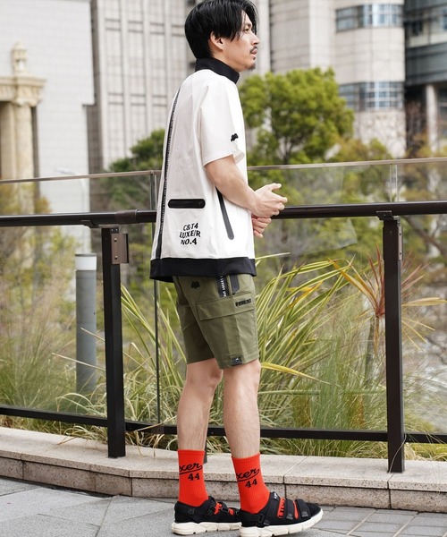 LUXE/R GOLF（ラグジュ ゴルフ）の「(RM)【LUXE/R GOLF】ストレッチ クロス ハーフジップ プルオーバー 半袖 シャツ（Tシャツ/カットソー・メンズ・グレー系/ブラック×ホワイト/ライトグレー系/ホワイト×ブラック・L/XL/M）」の9枚目の写真