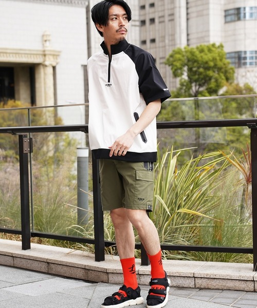 LUXE/R GOLF（ラグジュ ゴルフ）の「(RM)【LUXE/R GOLF】ストレッチ クロス ハーフジップ プルオーバー 半袖 シャツ（Tシャツ/カットソー・メンズ・グレー系/ブラック×ホワイト/ライトグレー系/ホワイト×ブラック・L/XL/M）」の10枚目の写真