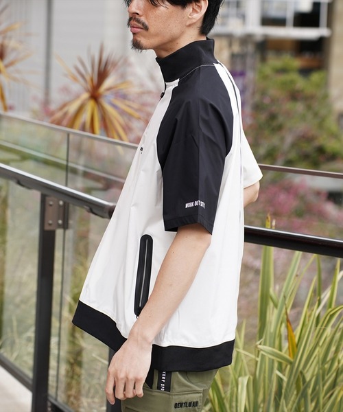 LUXE/R GOLF（ラグジュ ゴルフ）の「(RM)【LUXE/R GOLF】ストレッチ クロス ハーフジップ プルオーバー 半袖 シャツ（Tシャツ/カットソー・メンズ・グレー系/ブラック×ホワイト/ライトグレー系/ホワイト×ブラック・L/XL/M）」の12枚目の写真