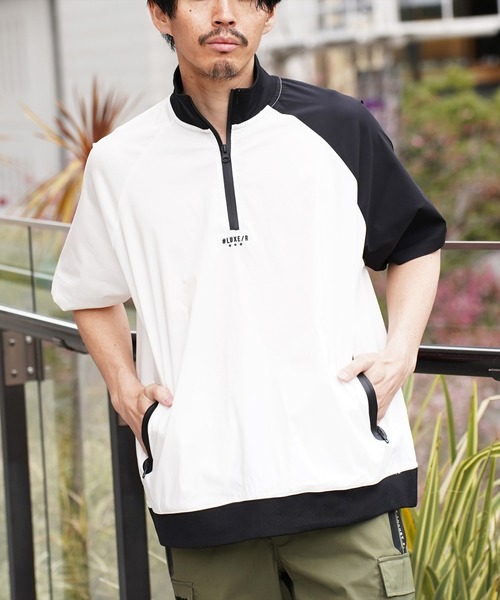 LUXE/R GOLF（ラグジュ ゴルフ）の「(RM)【LUXE/R GOLF】ストレッチ クロス ハーフジップ プルオーバー 半袖 シャツ（Tシャツ/カットソー・メンズ・グレー系/ブラック×ホワイト/ライトグレー系/ホワイト×ブラック・L/XL/M）」の11枚目の写真