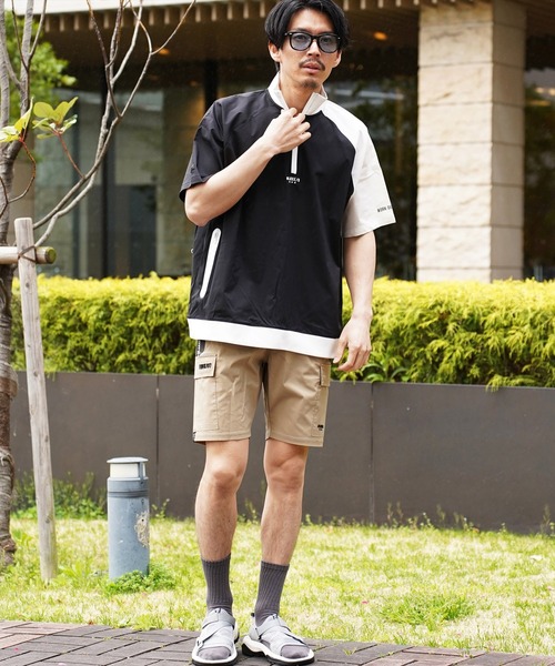 LUXE/R GOLF（ラグジュ ゴルフ）の「(RM)【LUXE/R GOLF】ストレッチ クロス ハーフジップ プルオーバー 半袖 シャツ（Tシャツ/カットソー・メンズ・グレー系/ブラック×ホワイト/ライトグレー系/ホワイト×ブラック・L/XL/M）」の15枚目の写真