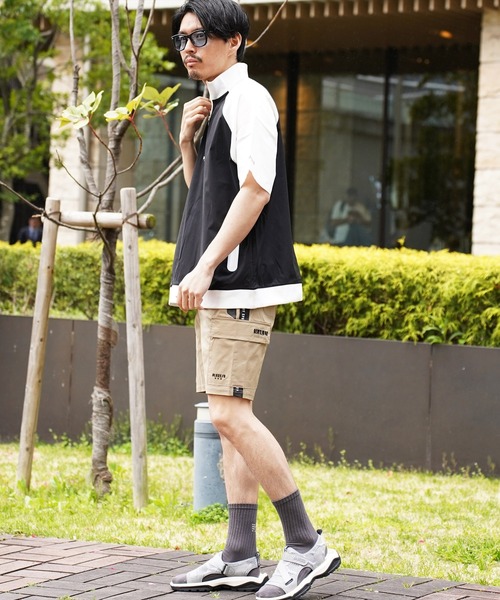 LUXE/R GOLF（ラグジュ ゴルフ）の「(RM)【LUXE/R GOLF】ストレッチ クロス ハーフジップ プルオーバー 半袖 シャツ（Tシャツ/カットソー・メンズ・グレー系/ブラック×ホワイト/ライトグレー系/ホワイト×ブラック・L/XL/M）」の16枚目の写真