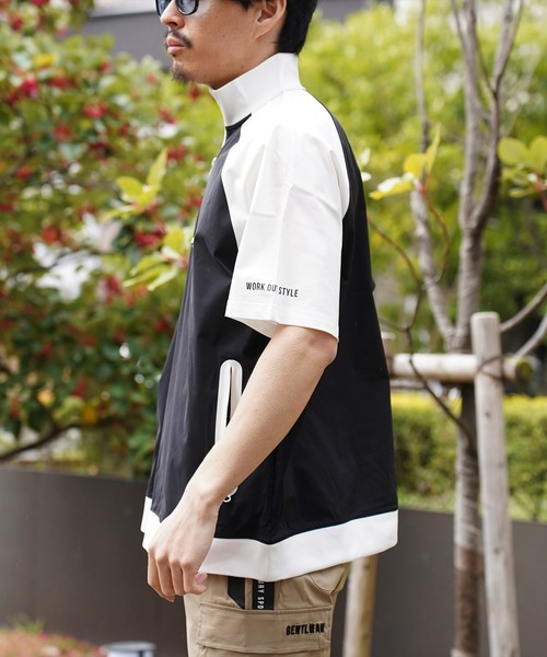 LUXE/R GOLF（ラグジュ ゴルフ）の「(RM)【LUXE/R GOLF】ストレッチ クロス ハーフジップ プルオーバー 半袖 シャツ（Tシャツ/カットソー・メンズ・グレー系/ブラック×ホワイト/ライトグレー系/ホワイト×ブラック・L/XL/M）」の20枚目の写真
