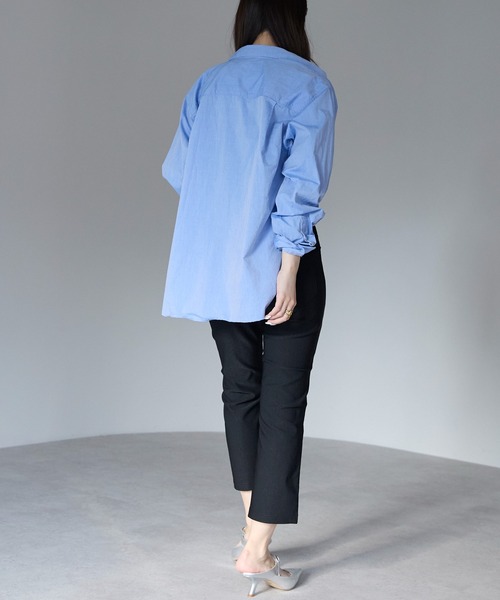 Fizz（フィズ）の「ストレッチツイルパンツ(クロップド丈)（その他パンツ・レディース・ブラック/ホワイト/グレイッシュベージュ・M/LL/L）」の21枚目の写真