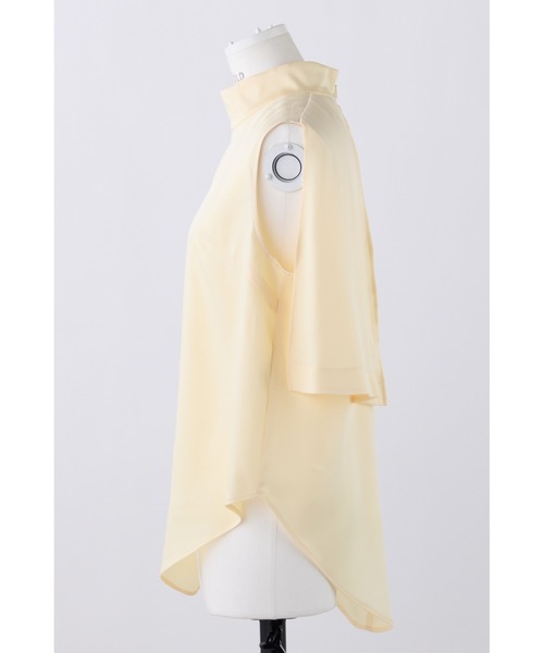 ENFOLD（エンフォルド）の「セミマットサテン スタンドネックタンクトップ（タンクトップ・レディース・アイボリー・38）」の4枚目の写真