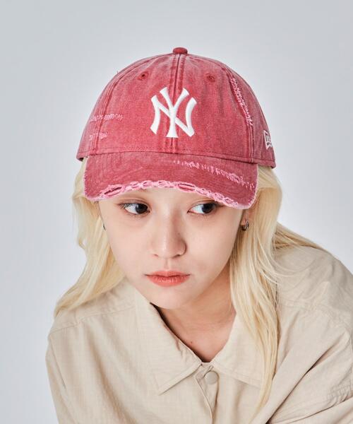 WEGO 別注NEWERA　9FORTY　linestone ピンク WEGO/別注NEWERA 9FORTY damage（キャップ）｜NEW ERA