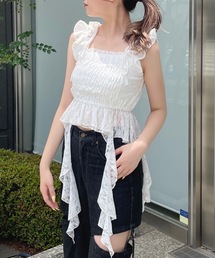 one way | フリルシャーリングブラウス(シャツ/ブラウス)