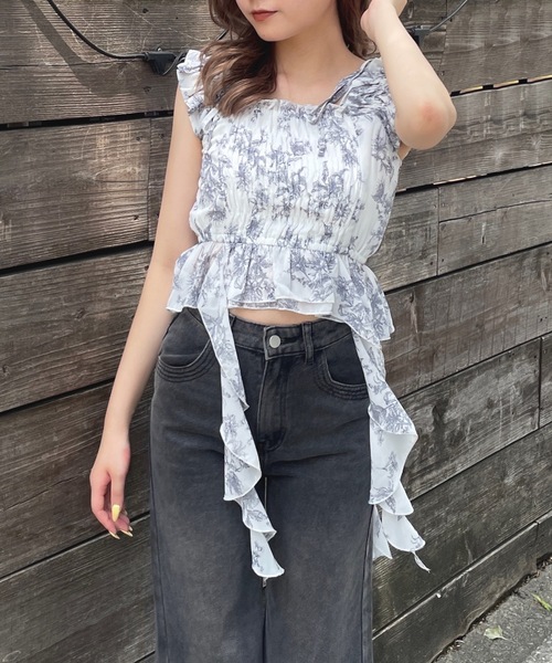 one way（ワンウェイ）の「フリルシャーリングブラウス（シャツ/ブラウス・レディース・ホワイト/ピンク/ブルー系その他/ブラック/ブラック系その他・FREE）」の22枚目の写真