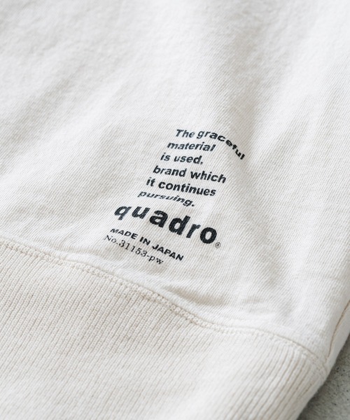 quadro（クオドロ）の「ドライ度詰天竺半袖クルーネックプルオーバー（Tシャツ/カットソー・メンズ・チャコール/グリーン/グレー/キナリ・MEDIUM/LARGE）」の8枚目の写真