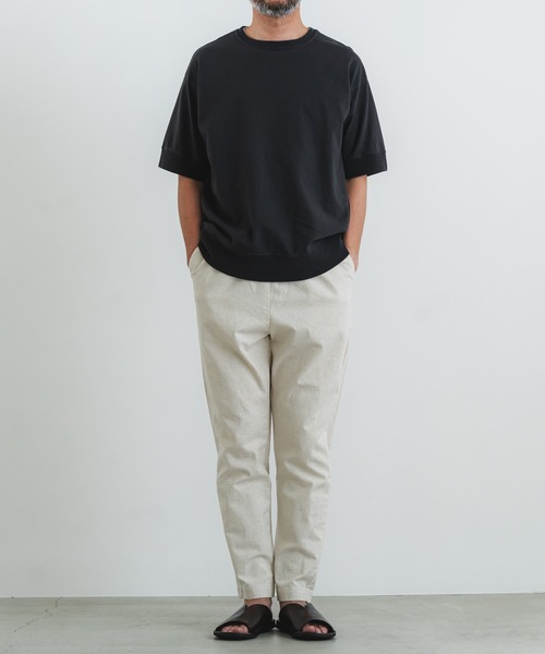 quadro（クオドロ）の「ドライ度詰天竺半袖クルーネックプルオーバー（Tシャツ/カットソー・メンズ・チャコール/グリーン/グレー/キナリ・MEDIUM/LARGE）」の14枚目の写真