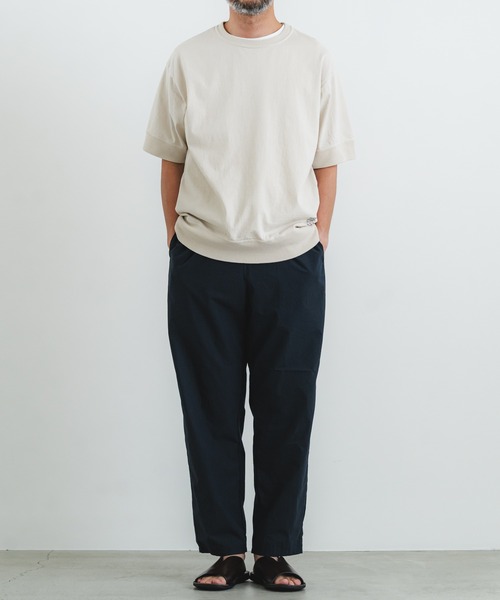 quadro（クオドロ）の「ドライ度詰天竺半袖クルーネックプルオーバー（Tシャツ/カットソー・メンズ・チャコール/グリーン/グレー/キナリ・MEDIUM/LARGE）」の12枚目の写真
