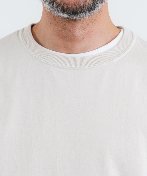 quadro（クオドロ）の「ドライ度詰天竺半袖クルーネックプルオーバー（Tシャツ/カットソー・メンズ・チャコール/グリーン/グレー/キナリ・MEDIUM/LARGE）」の17枚目の写真