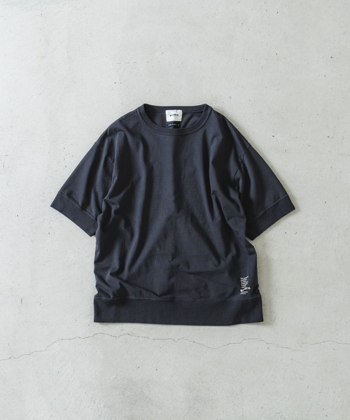 quadro（クオドロ）の「ドライ度詰天竺半袖クルーネックプルオーバー（Tシャツ/カットソー・メンズ・チャコール/グリーン/グレー/キナリ・MEDIUM/LARGE）」の22枚目の写真