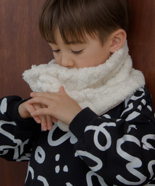 MAKE YOUR DAY（メイクユアデイ）の「リバーシブルネックウォーマー（ネックウォーマー/スヌード・キッズ・ブラック/ブラウン/レッド/アイボリー・FREE）」の11枚目の写真