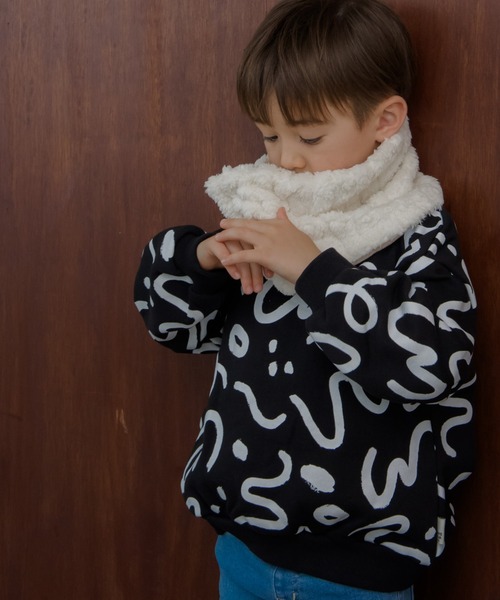 MAKE YOUR DAY（メイクユアデイ）の「リバーシブルネックウォーマー（ネックウォーマー/スヌード・キッズ・ブラック/ブラウン/レッド/アイボリー・FREE）」の12枚目の写真