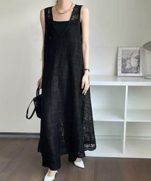 ノースリーブロングワンピース