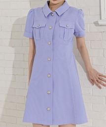 REDYAZEL（レディアゼル）の「エンブレムボタンワッフルシャツワンピース（ワンピース）」