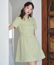 REDYAZEL | エンブレムボタンワッフルシャツワンピース(ワンピース)