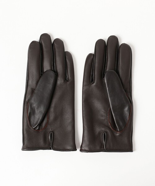 B:MING by BEAMS（ビーミングバイビームス）の「ラムレザー グローブ（手袋・メンズ・ブラック/ダークブラウン・ONE SIZE）」の6枚目の写真