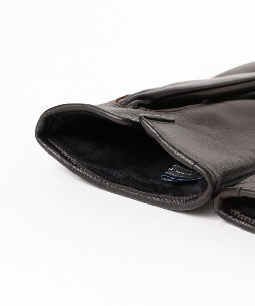 B:MING by BEAMS（ビーミングバイビームス）の「ラムレザー グローブ（手袋・メンズ・ブラック/ダークブラウン・ONE SIZE）」の7枚目の写真