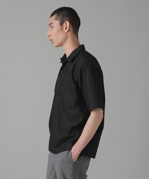 ZUCCa（ズッカ）の「デニムチュールエンブロイダリー / シャツ / S（シャツ/ブラウス・メンズ・ブラック/ネイビー・M size）」の3枚目の写真