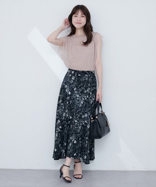 natural couture（ナチュラルクチュール）の「【mizu】長さ変えられる後ろ下がりヘムスカート（スカート・レディース・ベージュ系その他/ブルー系その他/ブラック系その他・LARGE/MEDIUM）」の12枚目の写真