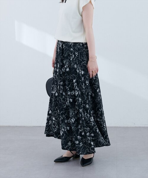 natural couture（ナチュラルクチュール）の「【mizu】長さ変えられる後ろ下がりヘムスカート（スカート・レディース・ベージュ系その他/ブルー系その他/ブラック系その他・LARGE/MEDIUM）」の19枚目の写真