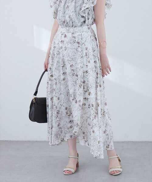 natural couture（ナチュラルクチュール）の「【mizu】長さ変えられる後ろ下がりヘムスカート（スカート・レディース・ベージュ系その他/ブルー系その他/ブラック系その他・LARGE/MEDIUM）」の15枚目の写真