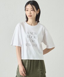 【A NEW LOOK FOR NEW DAY】ラメプリントTシャツ