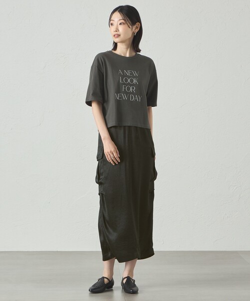 CAST:(キャストコロン)の「【A NEW LOOK FOR NEW DAY】ラメプリントTシャツ(Tシャツ/カットソー・レディース・ホワイト/グレー系その他2・M)」の7枚目の写真