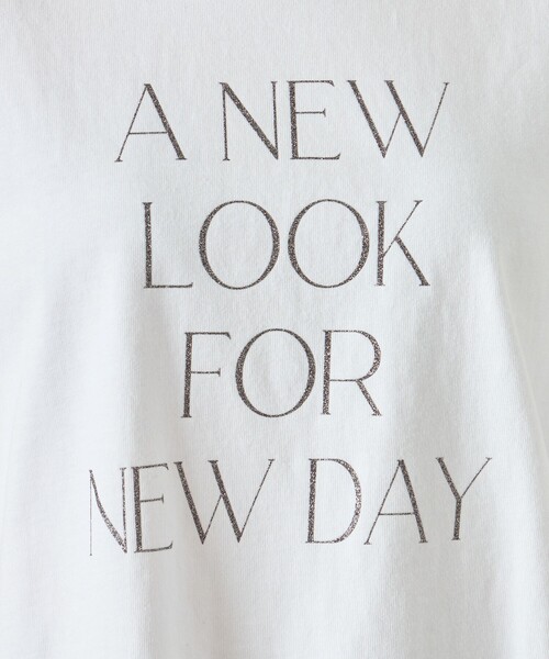 CAST:(キャストコロン)の「【A NEW LOOK FOR NEW DAY】ラメプリントTシャツ(Tシャツ/カットソー・レディース・ホワイト/グレー系その他2・M)」の3枚目の写真
