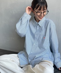 [DANTON/ダントン] ドットボタン レギュラーカラー ロングスリーブシャツ(ストライプ)