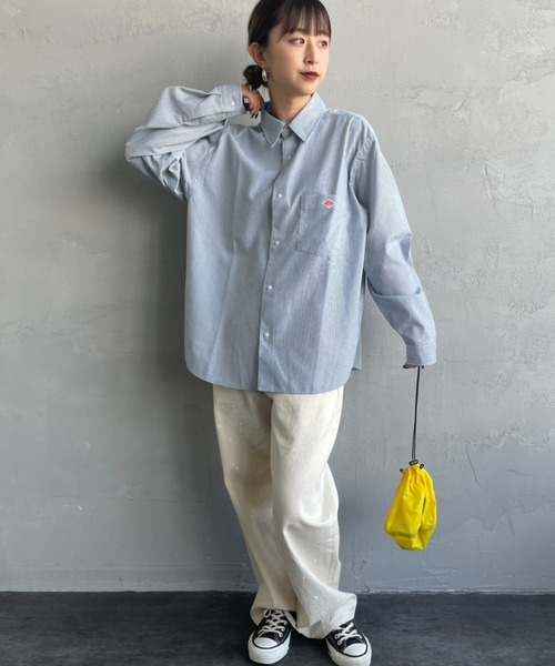 DANTON（ダントン）の「[DANTON/ダントン] ドットボタン レギュラーカラー ロングスリーブシャツ(ストライプ)（シャツ/ブラウス・レディース・グレー/グリーン・36/38）」の18枚目の写真